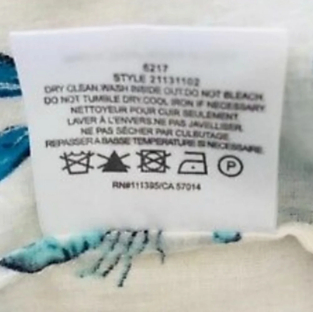 Tory Burch Aqua Blue Coastal Lobster Brigette Shirt Size 4